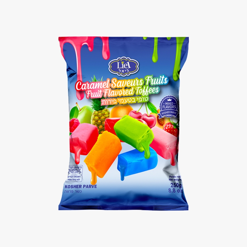 Assortiment bonbons saveurs fruits et caramels - U - 340 g